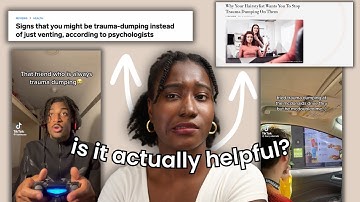 trauma dumping isn’t helpful...here’s why