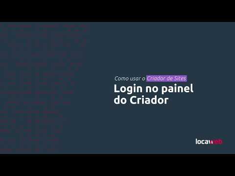 1 - Como fazer login no painel do Criador de Sites