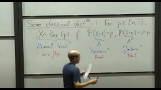 Probability Lecture 5: Some classical distributions, expectation - 1st Year Student Lecture