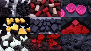 ASMR 1hour Black & Colored Baking Soda Crush Compilation | Satisfying | Relax | ASMR Baking Soda | screenshot 4