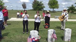 Echo TAPS by Samantha Salvador and Alyssa Donnel at grave side of Edwin Maunakea