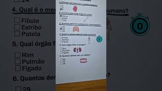 QUIZ CORPO HUMANO: Quantas CÂMARAS tem o coração HUMANO... #quiz #shorts #viral