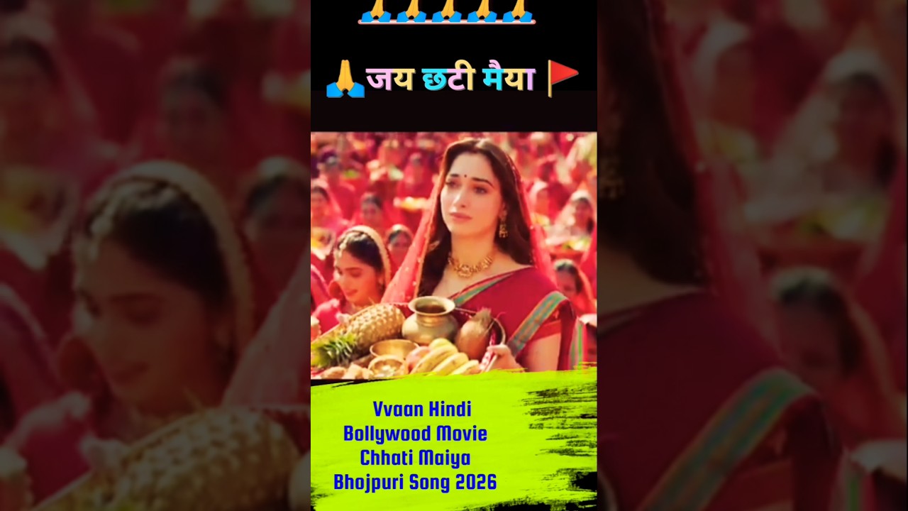 जय छटी मैया 🚩 Vvaan Bollywood Movie Chhat Puja Bhojpuri Song #shorts #chhathpuja #tamannaahbhatia