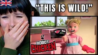 British Girl Reacts to Robot Chicken: Dark Humor Compilation for the First Time!