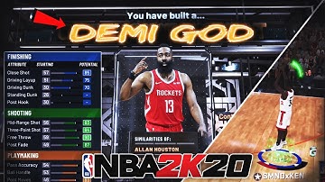 James Harden Build on NBA 2K20 Is a DEMIGOD! Best Build NBA 2K20! Demigod Build 2K20! Best SG BUILD!