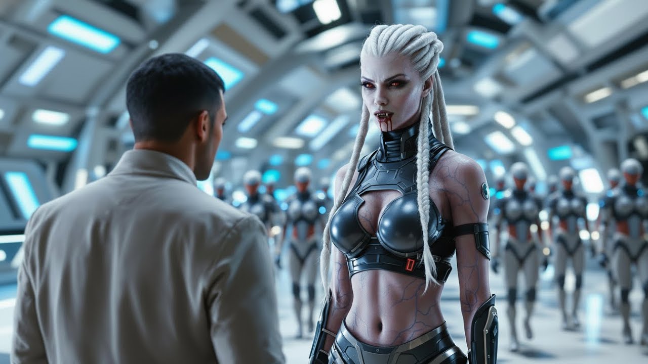 The Alien Vampire Woman Bared Her Fangs at a Human for the First Time ...