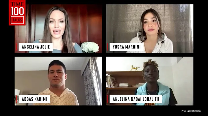 Angelina Jolie interviews Yusra Mardini, Anjelina Nadai Lohalith, Abbas Karimi for Time100Talks