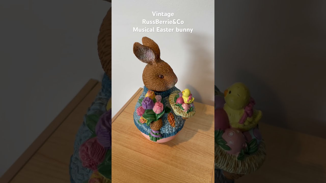 Vintage Russ Berrie Co Musical Easter Bunny Available On Ebay