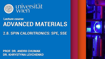 Advanced Materials - Lecture 2.8.  - Spin caloritronics