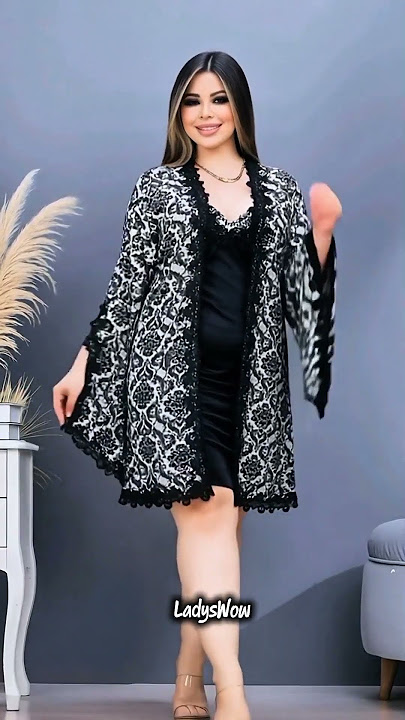 Elegant Plus Size Fashion | Trending Kimono Look #LadysWow #dubai #sheikhamahra #royalfamily #shorts
