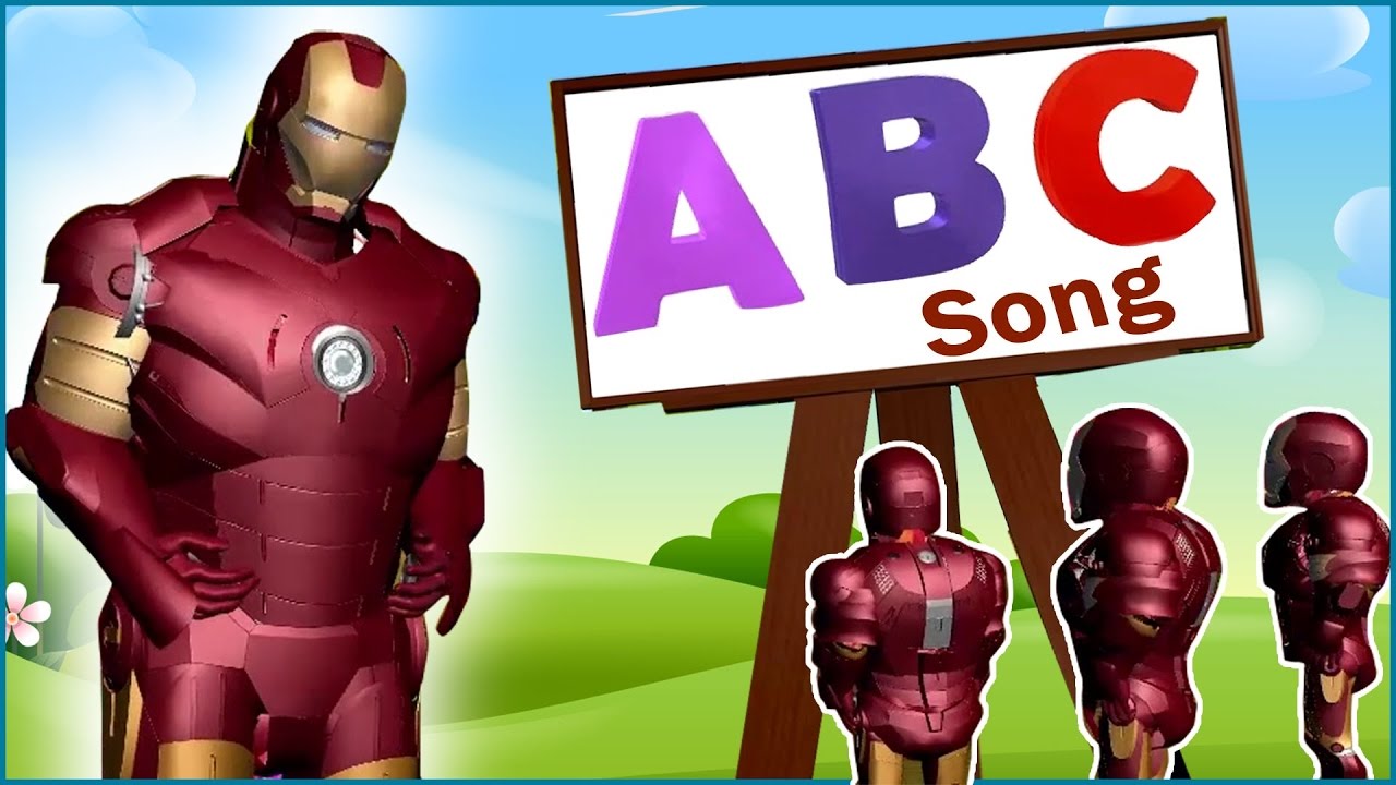 Ironman abc Song Educational nursery rhymes for children Alphabet