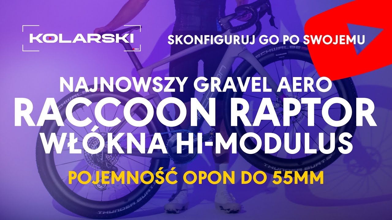 Ten gravel mocno namiesza - zobacz najnowszy rower od Raccoon. Raptor - opona 55 i włókna Hi-Modulus
