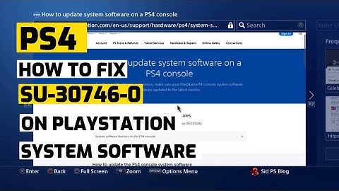 How to fix Ps4 Error SU-30746-0 System Software Update New