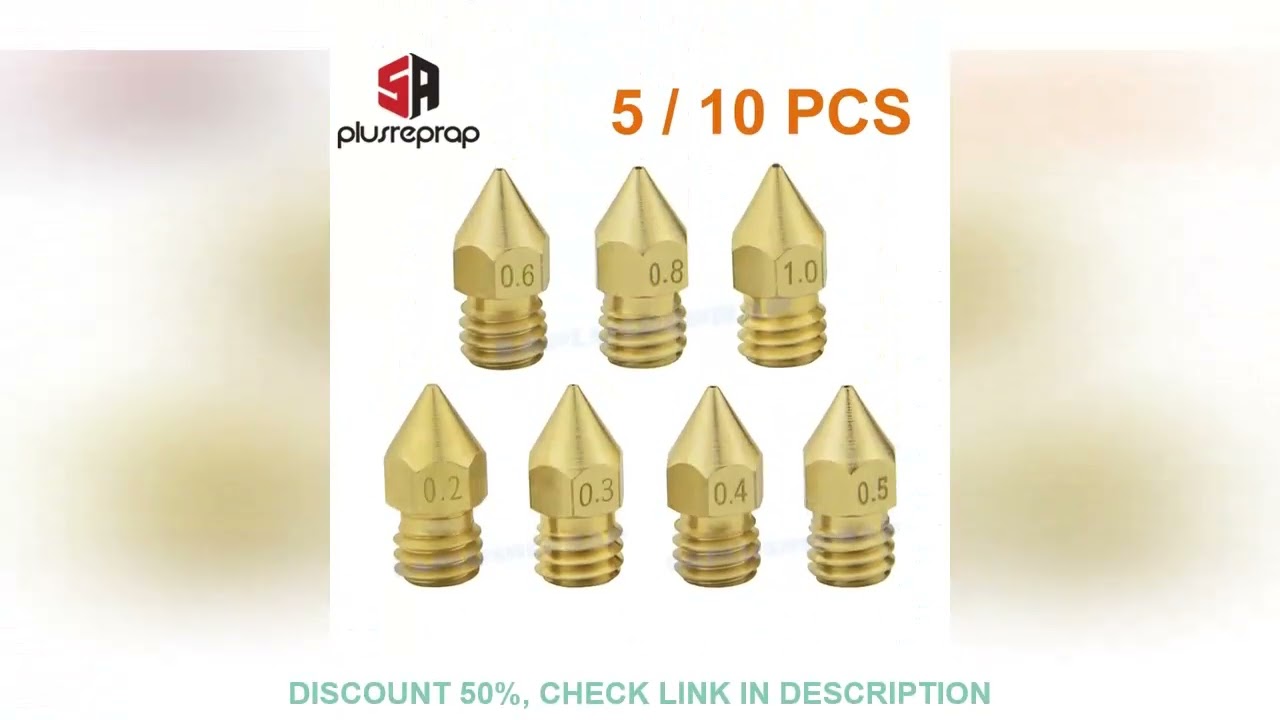 Extrusora Cabeça de Latão Bico Acessórios de Impressora 3D MK8 CR10 CR10S Ender-3 175mm 02mm 03mm 04