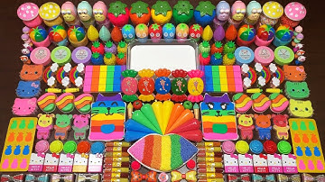 SATISFYING WITH CLAY PIPING BAG AND FOAM SLIME | Mixing Random Things Into GLOSSY Slime #2137