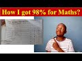 How to get 98% for Maths| Distinction