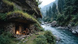 I Spent 90 Days Surviving On The Cliff: Building, Cooking And Living