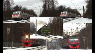 Поезда в Удельном парке + странный рейс поезда &quot;Allegro&quot;, СПб.