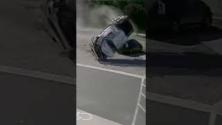 CAR CRASH CAUGHT ON SECURITY CAMERA
