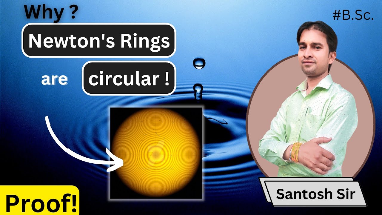 SOLVED: 6. Newton's rings can be seen when a planoconvex lens is placed on  a flat glass surface: (a) Explain why you see a dark spot in the center of  the interference