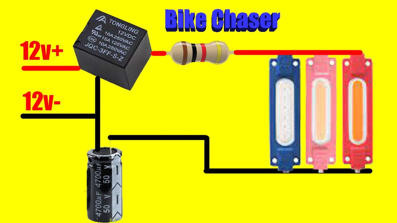 The SIMPLEST LED Bike Chaser Circuit You'll Ever Make