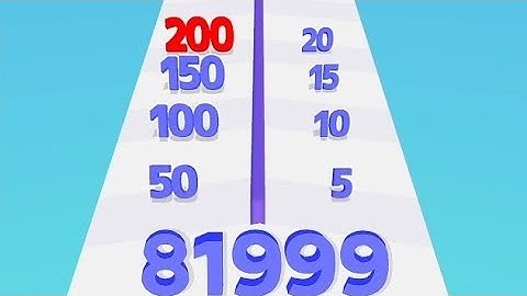Number Master 3D : Number Run 2048 in MAX LEVEL ( New Update , ASMR ) PART1
