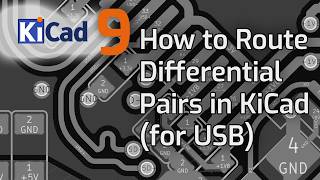How to design 90 ohm differential traces for USB signals in KiCad.