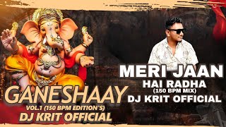 Meri Jaan Hai Radha | 150 BPM Mix | The Ganeshaay Vol.1 | DJ KRIT OFFICIAL | 2025