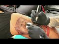 Tattoo working with Spark tattoo cartridges