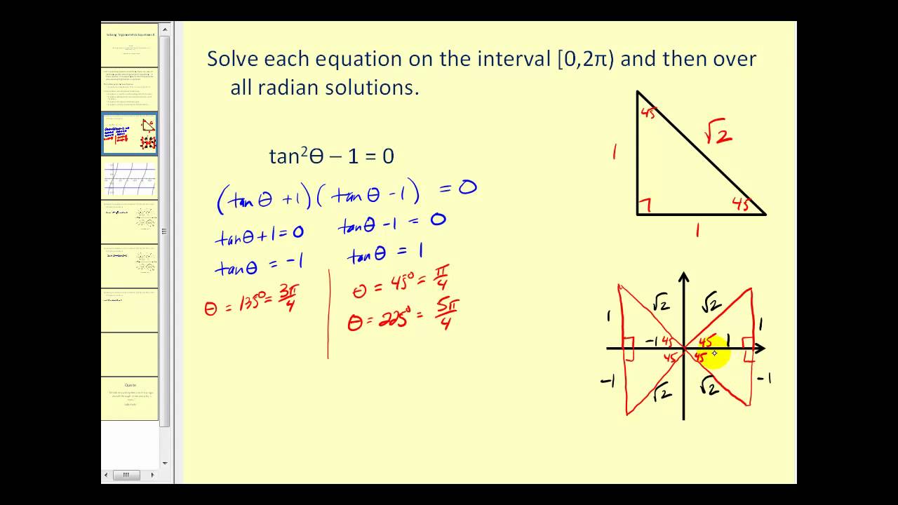 problem solving trig