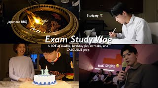 Chill Study Vlog📚🎁: Calculus studies, birthday fun, karaoke, and more!