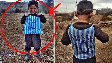 「ゴミ袋」を着てサッカーをする貧しい少年。写真を見たメッシ選手がしたことは・・・