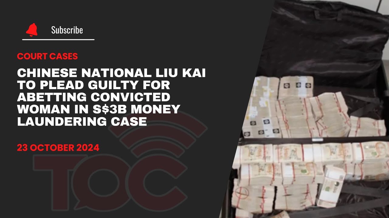 Chinese national Liu Kai to plead guilty for abetting convicted woman in S$3B money laundering case