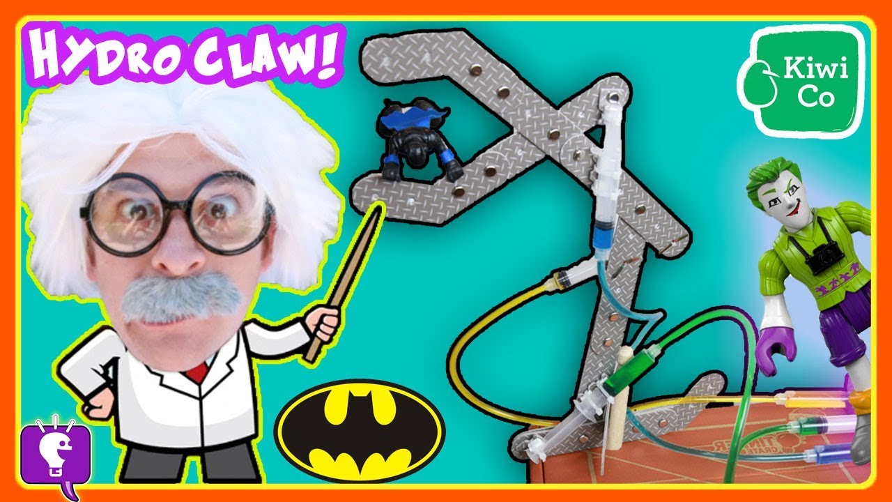 diy science kits THE CLAW Gets Batman! HobbyHarry DIYs a Hydraulic Claw on HobbyKidsTV