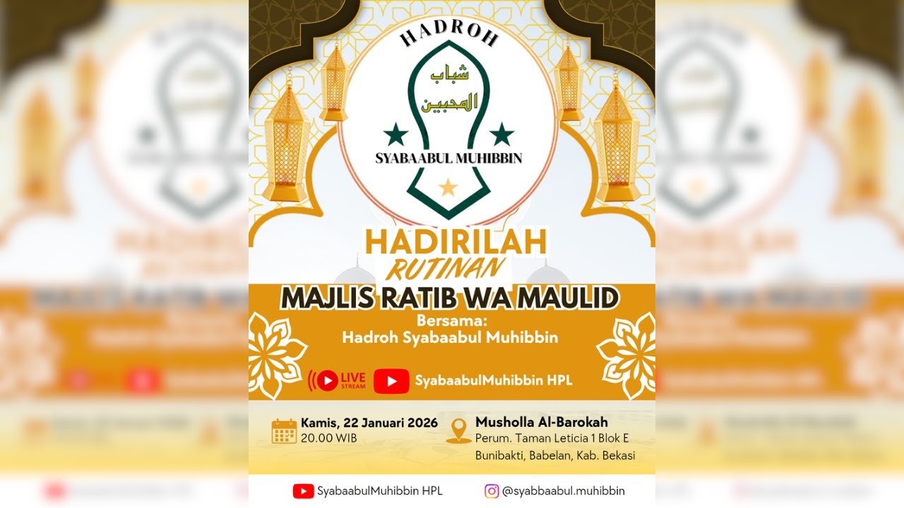 LIVE | Rutinan Malam Jum'at Hadroh Syabaabul Muhibbin