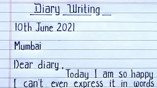 Diary writing in English