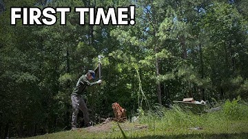 I Split Wood for the First Time! VERY FUN!!!