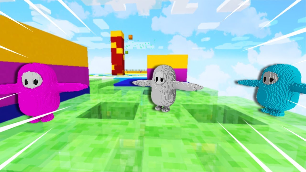 MINECRAFT MAIS C'EST FALL GUYS !! - YouTube