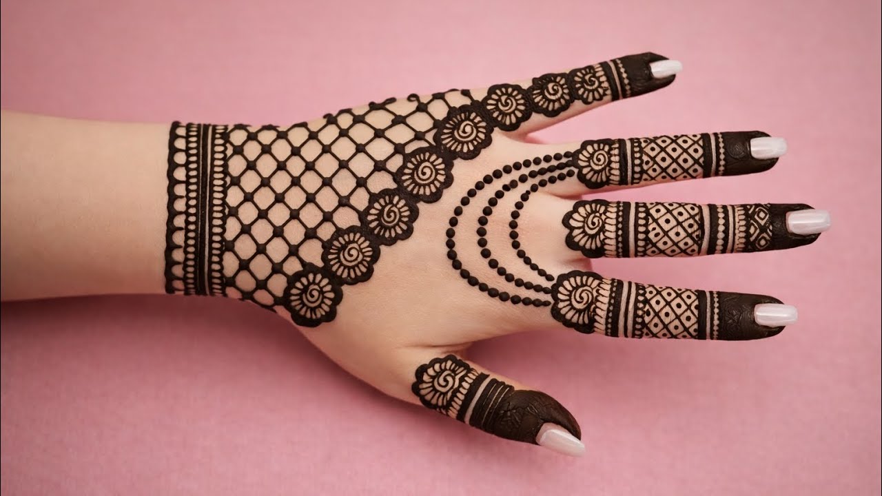 Full Hand Stylish Net Mehndi Design Easy Back Hand Henna Design 2026 Simple & Beautiful Mehndi Art🌿