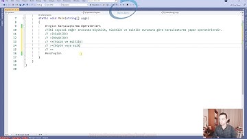 99) C# Karşılaştırma Operatörleri Nelerdir?