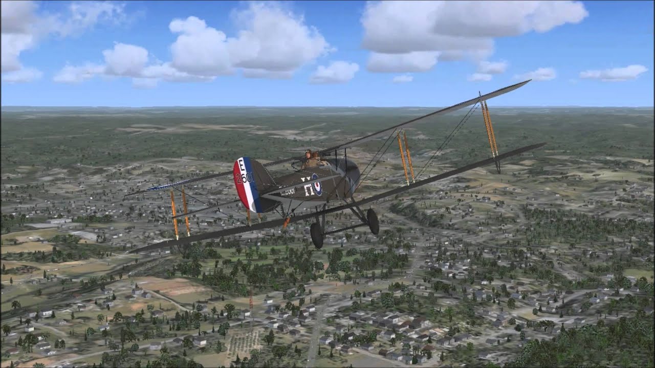 FSX Bristol Areoplane F2B Fighter Lap Quick Around Punxsutawney