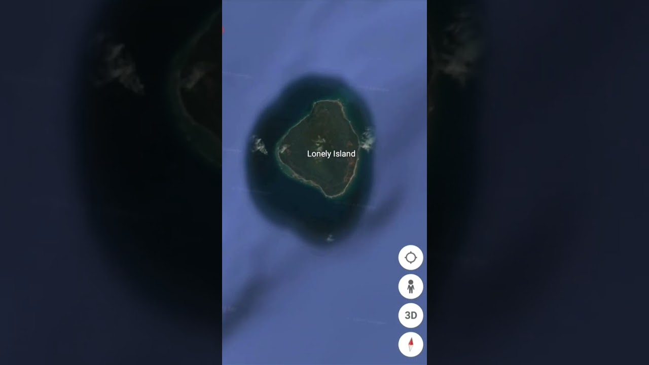 Lonely Island in Lake Huron In Google Earth and Google Maps