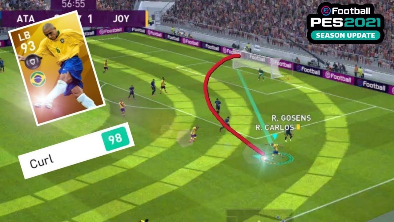 PES 21 MOBILE : R.CARLOD CRAZY FREE KICK 🔥🔥