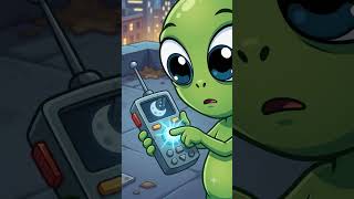 👽🌙 Alien Accidentally SHRINKS THE MOON! 😱😂 What Happens Next! #Shorts #trendingshorts #aliens