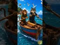 🐵🐺 Monkey & Wolf Build a Floating House! 🏠🌊