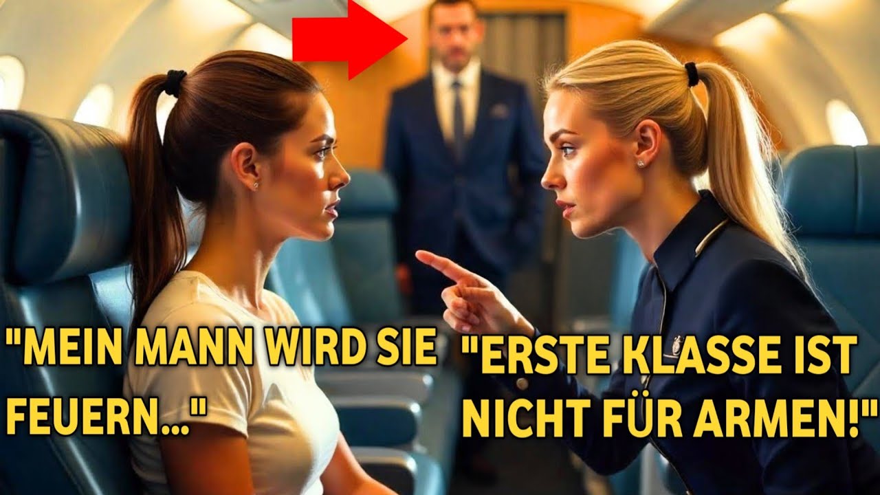 Einfache Frau wird von First-Class-Sitz abgewiesen, ahnt nicht, dass ihr Mann die Airline besitzt.