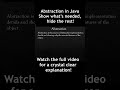 Java Abstraction Explained in Simple Words 🔥 #hindicodeclass #coding #javaee