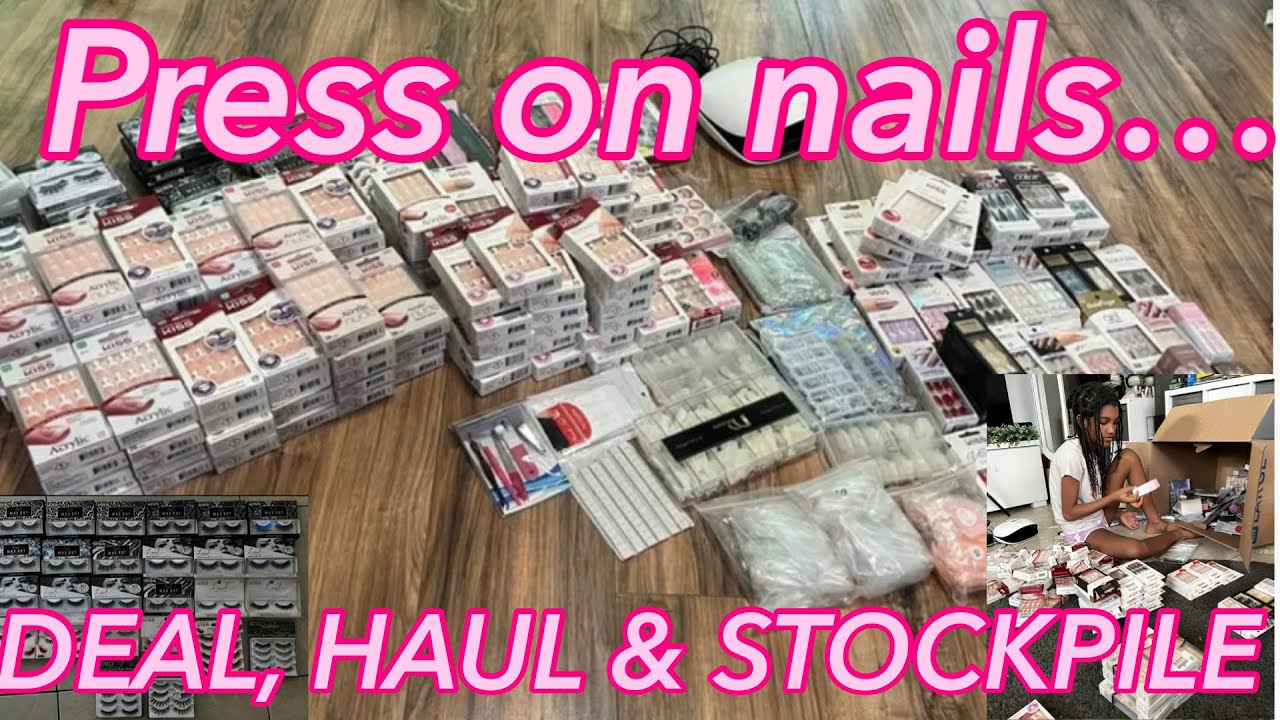 PRESS ON NAILS HAUL | STOCKPILE | SUPPLIES! Facebook marketplace DEAL! #SHOPPING #FLORIDA #2023