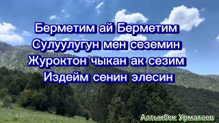 картинка: Алибек Тургунов “Ай нуру” тобу “Берметим”Караоке Минус (текс)