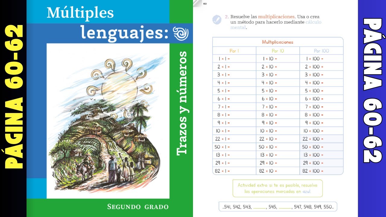 Múltiples lenguajes: trazos y números página 60 a 62 │Multiplicaciones ...